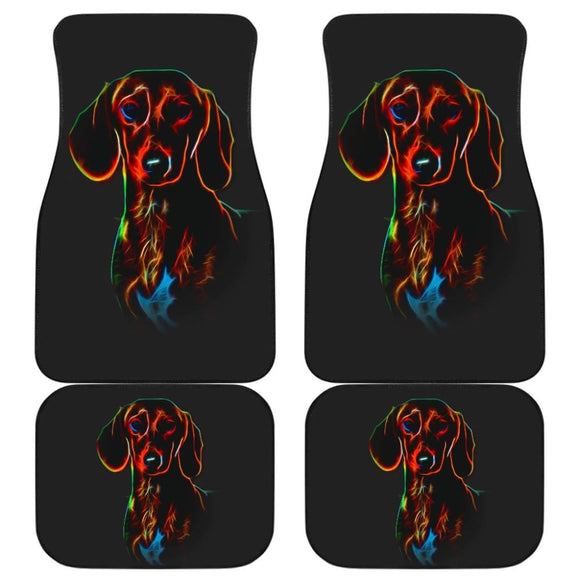 Colorful Dachshund Car Mat (Front & Back) 184610 - YourCarButBetter