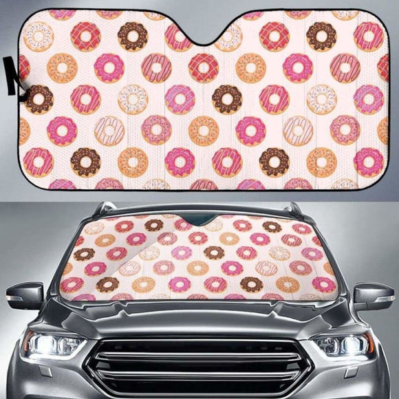 Colorful Donut Pattern Car Auto Sun Shades 102507 - YourCarButBetter