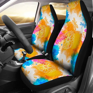 Colorful Dragonfly Car Seat Covers 135711 - YourCarButBetter