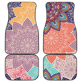 Colorful Floral Mandalas Car Floor Mats 093223 - YourCarButBetter