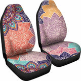 Colorful Floral Mandalas Car Seat Covers 153908 - YourCarButBetter