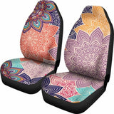 Colorful Floral Mandalas Car Seat Covers 153908 - YourCarButBetter