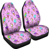 Colorful Funny Cute Ice Cream Car Seat Covers 211703 - YourCarButBetter