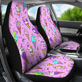 Colorful Funny Cute Ice Cream Car Seat Covers 211703 - YourCarButBetter