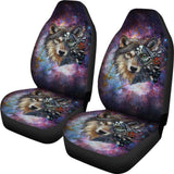Colorful Galaxy Wolf Design Car Seat Covers Automotive 212202 - YourCarButBetter