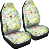 Colorful Green Watercolor Floral Car Seat Covers 174510 - YourCarButBetter