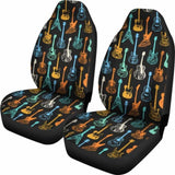 Colorful Guitars Pattern Car Seat Covers 221205 - YourCarButBetter