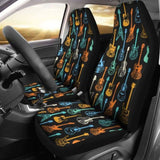 Colorful Guitars Pattern Car Seat Covers 221205 - YourCarButBetter