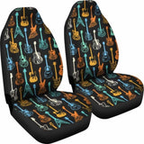 Colorful Guitars Pattern Car Seat Covers 221205 - YourCarButBetter