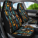 Colorful Guitars Pattern Car Seat Covers 221205 - YourCarButBetter