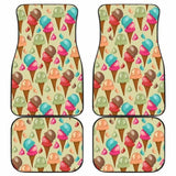 Colorful Ice Cream Pattern Front And Back Car Mats 160830 - YourCarButBetter