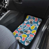 Colorful Mushroom Design Pattern Front And Back Car Mats 174914 - YourCarButBetter
