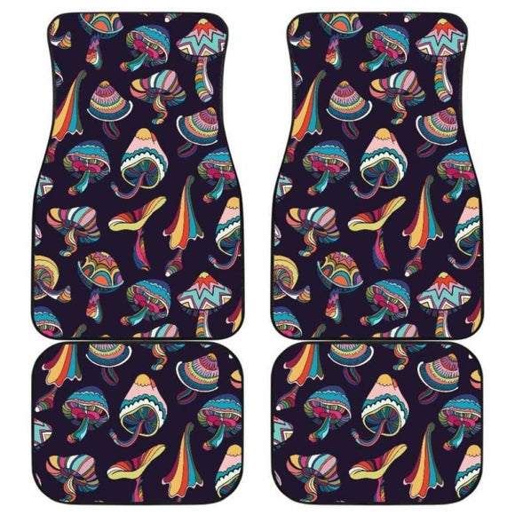 Colorful Mushroom Pattern Front And Back Car Mats 174914 - YourCarButBetter