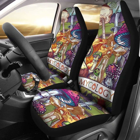 Colorful Mycology Mushroom Car Seat Covers 174914 - YourCarButBetter