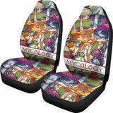 Colorful Mycology Mushroom Car Seat Covers 174914 - YourCarButBetter