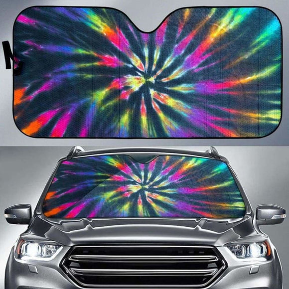Colorful Neon Tie Dye Car Sun Shades 104020 - YourCarButBetter