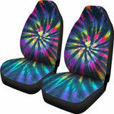 Colorful Neon Tie Dye Print Car Seat Covers 154230 - YourCarButBetter
