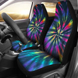Colorful Neon Tie Dye Print Car Seat Covers 154230 - YourCarButBetter