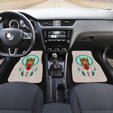 Colorful Owl And Dreamcatcher Stained Glass Effect Print Car Floor Mats 210301 - YourCarButBetter