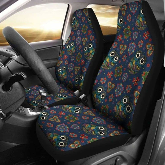 Colorful Owl Pattern Car Seat Covers 105905 - YourCarButBetter