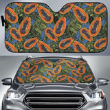 Colorful Papaya Tropical Leaves Car Auto Sun Shades 182102 - YourCarButBetter