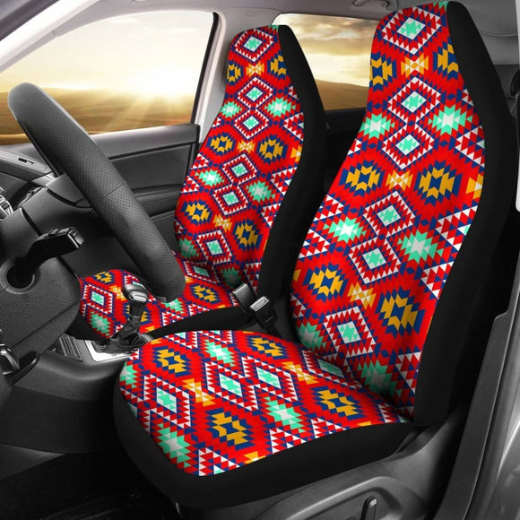 Colorful Pastel Red And Yellow Aztec Design 174510 - YourCarButBetter