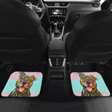 Colorful Pitbull Amazing Gift Ideas For Pitbull Lovers Car Floor Mats 211604 - YourCarButBetter