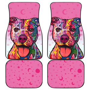 Colorful Pitbull Car Floor Mat for Lovers of Pitbulls 211202 - YourCarButBetter
