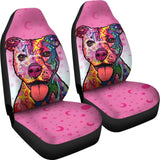 Colorful Pitbull Car Seat Cover for Lovers of Pitbulls 211202 - YourCarButBetter