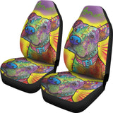 Colorful Pitbull Cute Pitbulls Dog Lover Car Seat Covers 211301 - YourCarButBetter