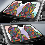 Colorful Pitbull Design Car Auto Sun Shades 211301 - YourCarButBetter