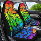 Colorful Rainbow Butterfly Car Seat Covers 174510 - YourCarButBetter