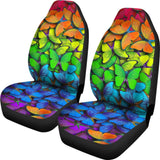 Colorful Rainbow Butterfly Car Seat Covers 174510 - YourCarButBetter