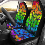 Colorful Rainbow Butterfly Car Seat Covers 174510 - YourCarButBetter