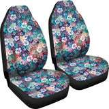 Colorful Rainbow Hibiscus Hawaiian Tropical Flower Car Seat Covers 232125 - YourCarButBetter
