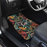 Colorful Snake Plant Pattern Front And Back Car Mats 232125 - YourCarButBetter