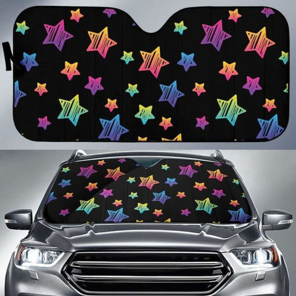 Colorful Star Pattern Car Auto Sun Shades 550317 - YourCarButBetter