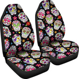 Colorful Sugar Skull Car Seat Covers 101819 - YourCarButBetter