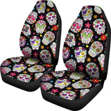 Colorful Sugar Skull Car Seat Covers 101819 - YourCarButBetter