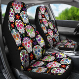 Colorful Sugar Skull Iii Car Seat Covers 101819 - YourCarButBetter