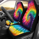 Colorful Tie Dye Spiral Car Seat Covers 154230 - YourCarButBetter