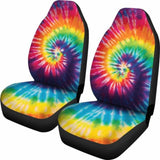 Colorful Tie Dye Spiral Car Seat Covers 154230 - YourCarButBetter