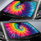 Colorful Tie Dye Spiral Car Sun Shades 104020 - YourCarButBetter