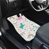 Colorful Unicorn Pattern Front And Back Car Mats 170817 - YourCarButBetter