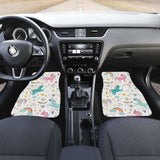 Colorful Unicorn Pattern Front And Back Car Mats 170817 - YourCarButBetter