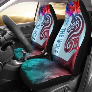 Colorful Wolf Mandala Car Seat Covers 212502 - YourCarButBetter