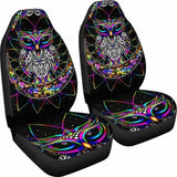Colourful Owl Wild Animal Car Seat Covers 174716 - YourCarButBetter