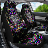 Colourful Owl Wild Animal Car Seat Covers 174716 - YourCarButBetter