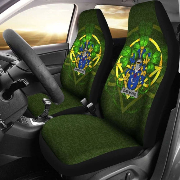 Comerford Ireland Car Seat Cover Celtic Shamrock (Set Of Two) 154230 - YourCarButBetter