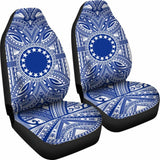 Cook Islands Car Seat Cover - Cook Islands Coat Of Arms Polynesian Flag Color 105905 - YourCarButBetter